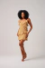 Vestido Curto babado de alça Bege Jade na internet