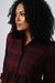 Camisa Xadrez Oversized Marsala Luna. - comprar online