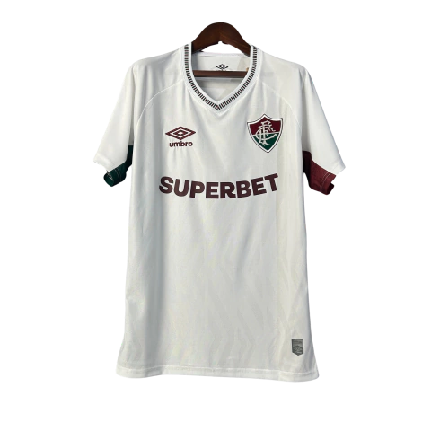 Camisa Fluminense branca 2025/26 Umbro uniforme reserva oficial.