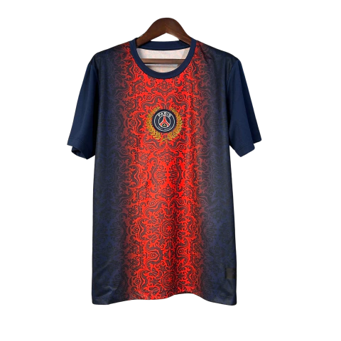 Camisa PSG comemorativa azul vermelho dourado 2025 26 edição limitada