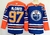 Camisa NHL Edmonton Oilers Jersey Azul e Laranja – vista frontal com logo dos Oilers