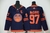 Camisa NHL Edmonton Oilers Jersey Azul Marinho – vista frontal com logo dos Oilers