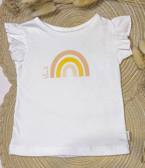 Set x 3 Remera Nena + Leggins y short Crudo - Mimalu ropa de bebés