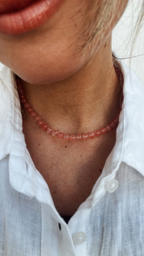 Collar Amelí (cuarzo cherry) - comprar online