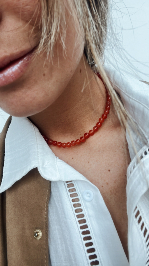 Collar Amelí (Cornalina) - comprar online