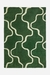 Alfombra verde de diseño ondulado en tonos claros, ideal para decoración de interiores.