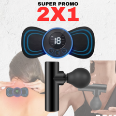 2X1 MASAJES: PISTOLA MASAJEADORA + MINI MASAJEADOR - comprar online