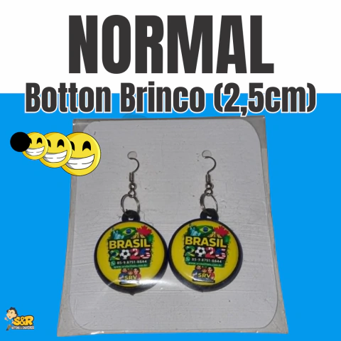 Brinco Botton 2,5cm Par