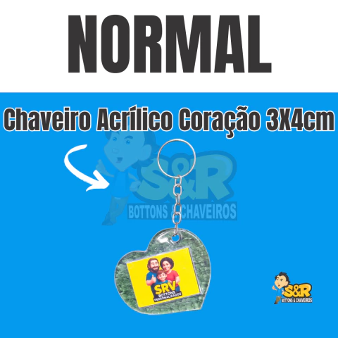 Chaveiros Acrílico em 6 modelos diferentes - SRV Bottons