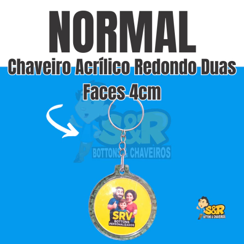 Chaveiros Acrílico em 6 modelos diferentes na internet