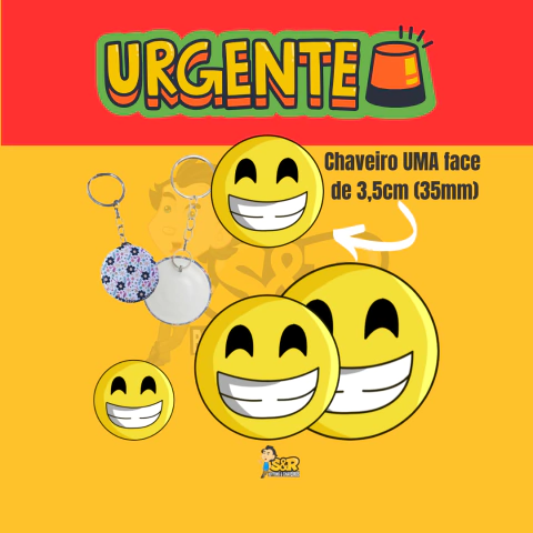 Pedido urgente ( EM 24H ) para chaveiros UMA FACE - loja online
