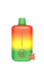 Vape desechable Fume Recharge de 5000 caladas en sabor fresa y sandía, con diseño colorido en degradé rojo, amarillo y verde.