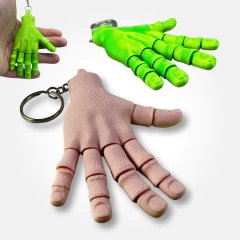 chaveiro mão articulada 3D, chaveiro mãozinha, chaveiro fidget, chaveiro criativo 3D, chaveiro decorativo, chaveiro personalizado, chaveiro interativo, mãozinha 3D, chaveiro manipulação, chaveiro fidget pequeno, chaveiro artesanal 3D