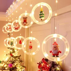 Cortina LED con figuras de Navidad en internet