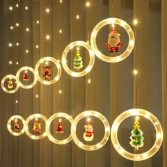 Cortina LED con figuras de Navidad - comprar online