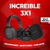 Auriculares Headphones Haxly + ¡Parlante y Auriculares in-Ear DE REGALO!