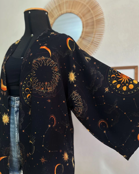 Kimono Astral Solar Preto - comprar online