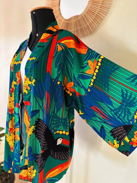 Kimono Aquarela Tropical - comprar online
