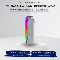 Parlante T&G Cilindro RGB Efecto Lava®