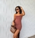 Vestido Beatriz marrom na internet