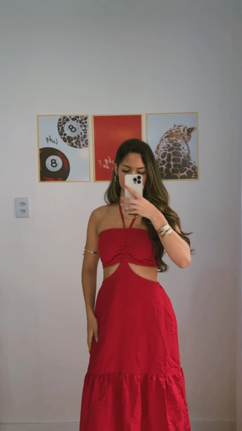VESTIDO MULTI-AMARRAÇÕES SERENA VERMELHO
