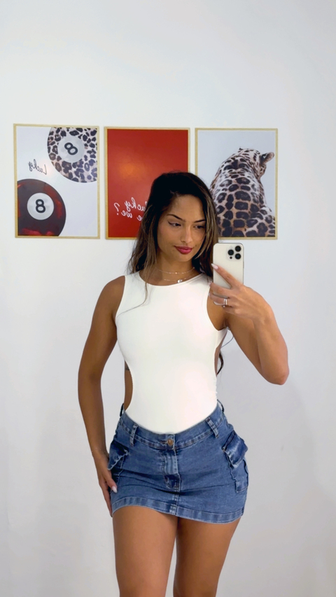 BODY RECORTE DECOTE NAS COSTAS BRANCO