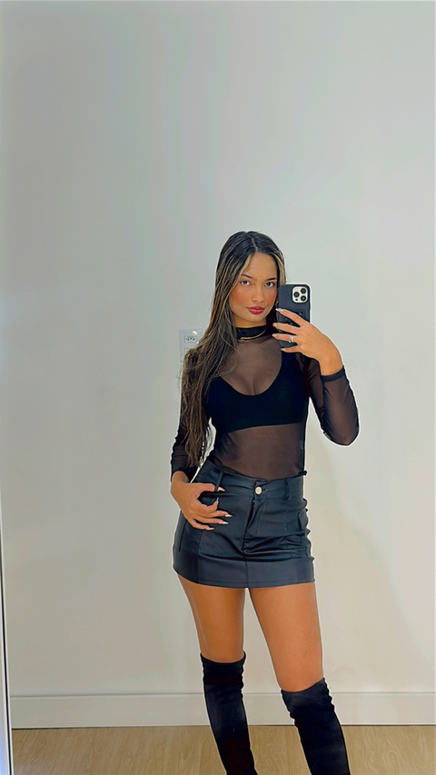 BODY TULE PRETO