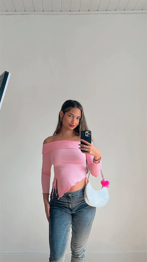 BLUSA OMBRO A OMBRO ROSA