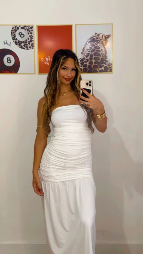 VESTIDO LONGO TOMARA QUE CAIA DRAPEADO