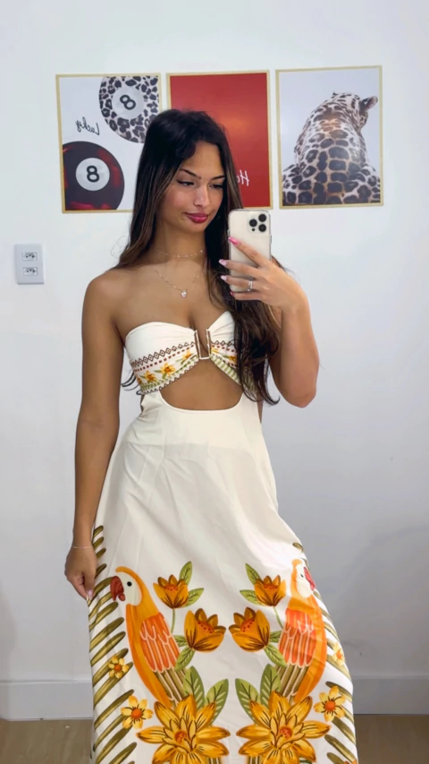 VESTIDO LONGO AURORA ESTAMPADO