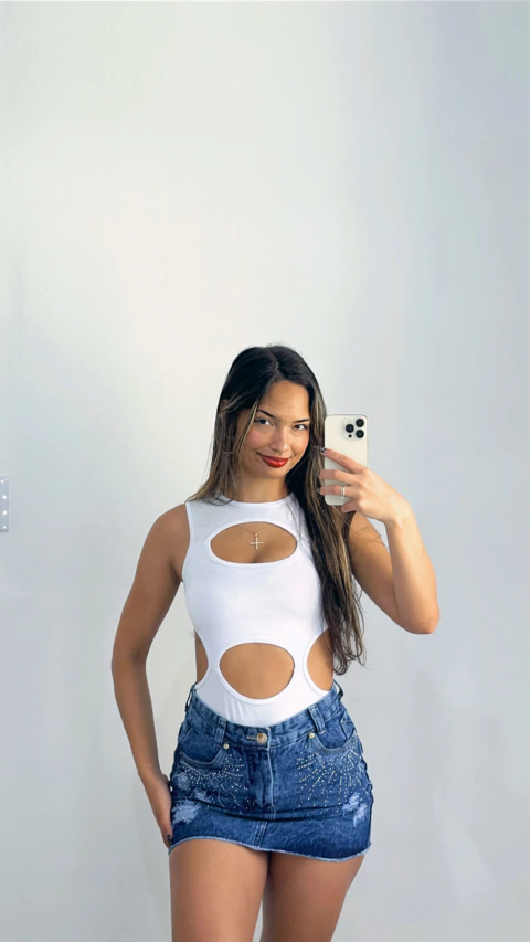 BODY BRANCO RECORTES FASHION