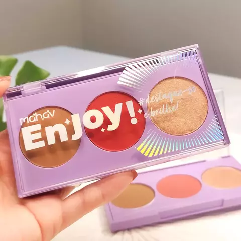 Trio Iluminador, Blush e Contorno - Mahav