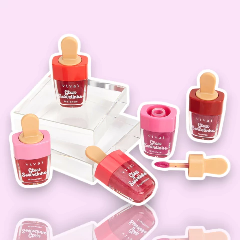 Gloss Labial Sorvetinho com Glitter - Vivai