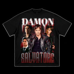Camiseta Oversized Boxy Unissex - Damon Salvatore