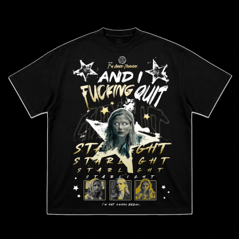 Camiseta Oversized Boxy Unissex - Starlight/Luz Estrela