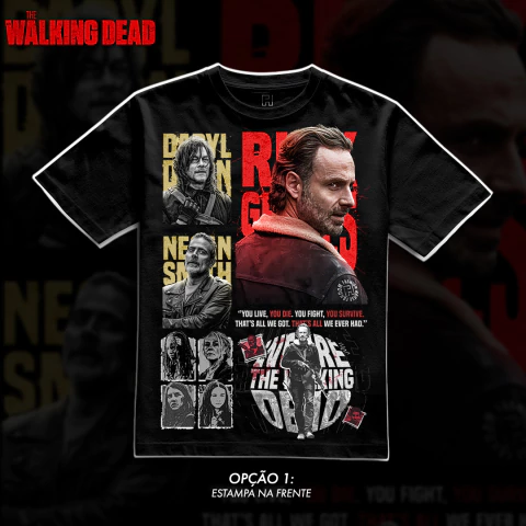 Camiseta Tradicional Unissex - The Walking Dead na internet