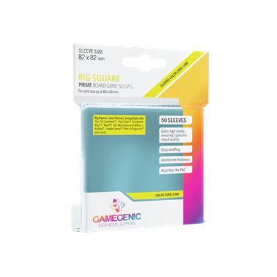 Prime Big Square-sized Sleeves 82x82mm - 50 Sleeves