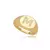 Anel Midinho letra M Banho Ouro 18k-Tamanho 10 - comprar online