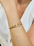 Pulseira Bracelete Cobra com Zircônias Banho de Ouro 18k
