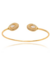 Pulseira Bracelete Duplo Detalhes Cravejados Banho de Ouro 18K - comprar online