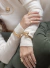 Pulseira Bracelete Gota Regulável Duplo Liso Banho de Ouro 18k
