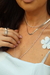 Colar Choker Fita Lisa Banho de Ródio Branco | 35CM