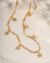 Colar Choker Pingentes Estrelas Lisas Banho de Ouro 18k | 35CM - comprar online