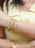 Pulseira Bracelete Dois Trevos Cravejado Zircônias Banhado Ouro 18k
