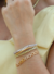 Pulseira Riviera 3 Garras 3mm Banho de Ródio Branco | 15CM | Zircônia Amarela