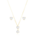 Conjunto de Colar e Brincos com Coração de Zircônia Cristal Banhado em Ouro 18k - comprar online