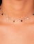 Colar Choker Pingentes Estrelas Lisas Banho de Ródio Branco | 35CM