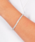 Imagem do Pulseira Riviera 3 Garras 3mm Banho de Ródio Branco | 17CM | Zircônia