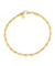 Pulseira Detalhes em Ondas Banho de Ouro 18k Fio Duplo