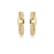 Brinco Argola Elos Lisos e Cravejados Banho de Ouro 18k - comprar online